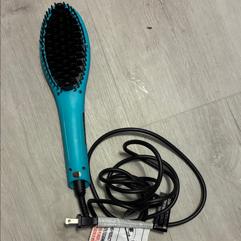 Electric Hair Straightening Brush - Blue